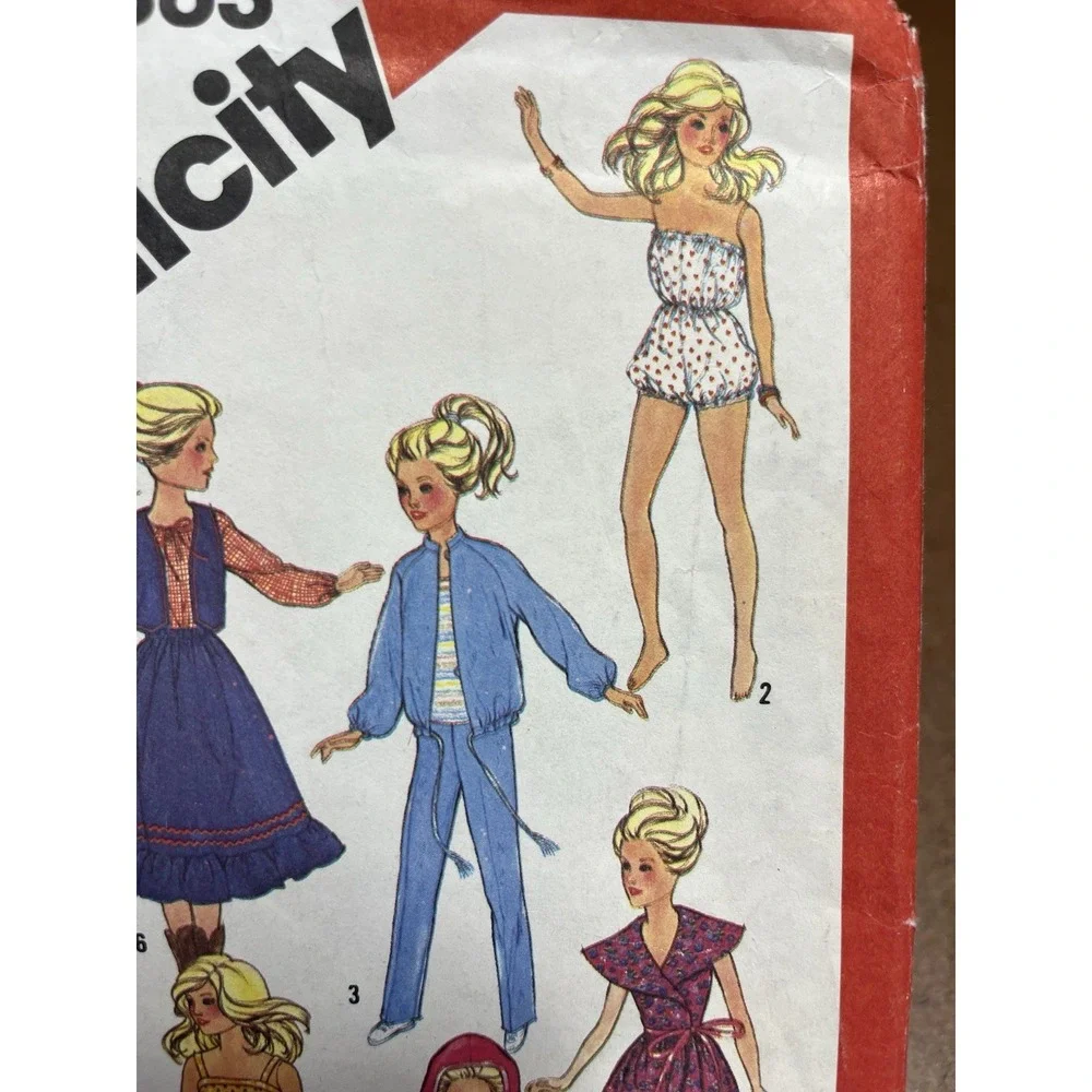 Simplicity 6363 Pattern Doll Clothes Size 11.5 And 12.5 Inch Dolls Like Barbie